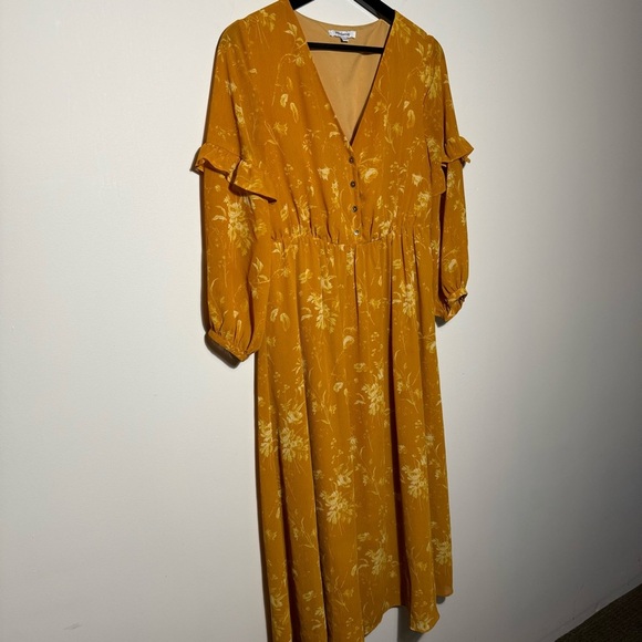 Madewell Ruffle Floral Long Sleeve Maxi Dress - Picture 6 of 14